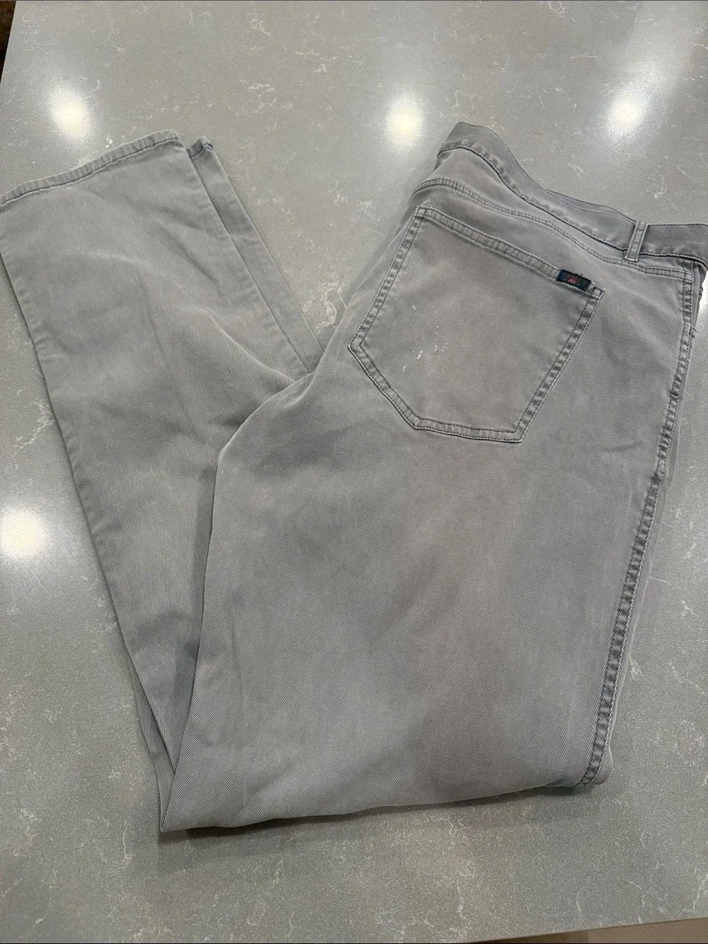 Faherty Men's Light Gray Straight Jeans